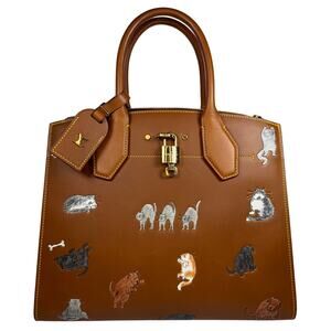 Louis Vuitton Catogram City Steamer bag MM cat tote Grace Coddington Rare L V